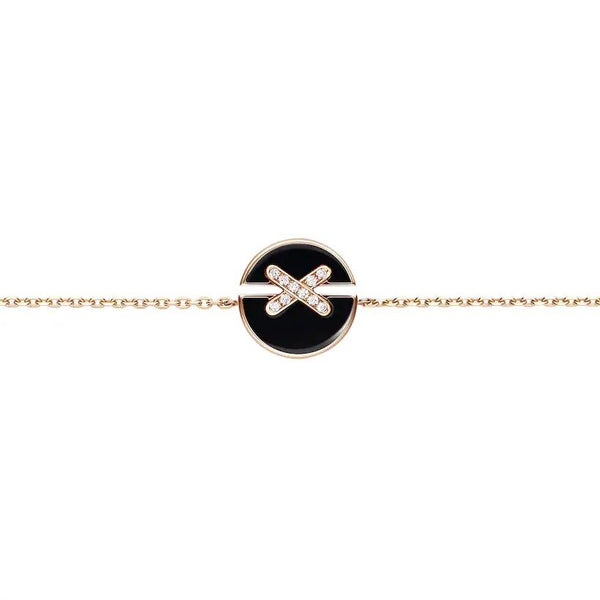<ORIELL>JEUX DE BRACELET ONYX PINK GOLD DIAMOND