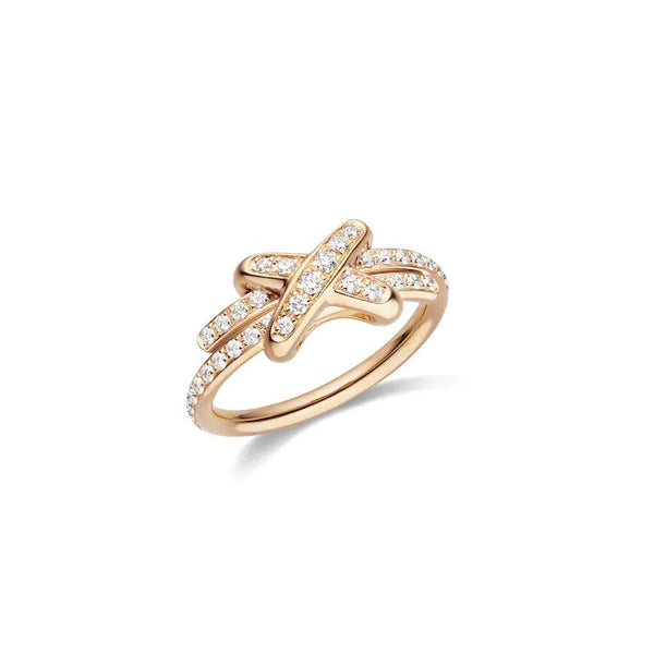 <ORIELL>JEUX DE RING PINK GOLD DIAMOND