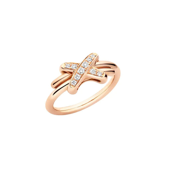 <ORIELL>JEUX DE PINK GOLD DIAMOND RING