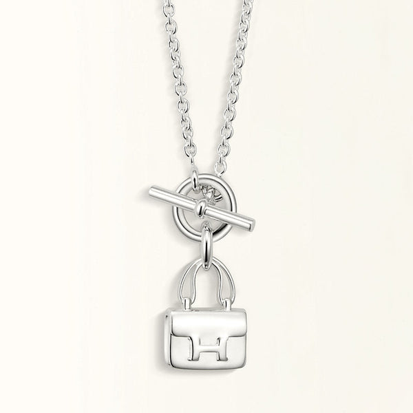 <ORIELL>POP H PEDANT SILVER NECKLACE