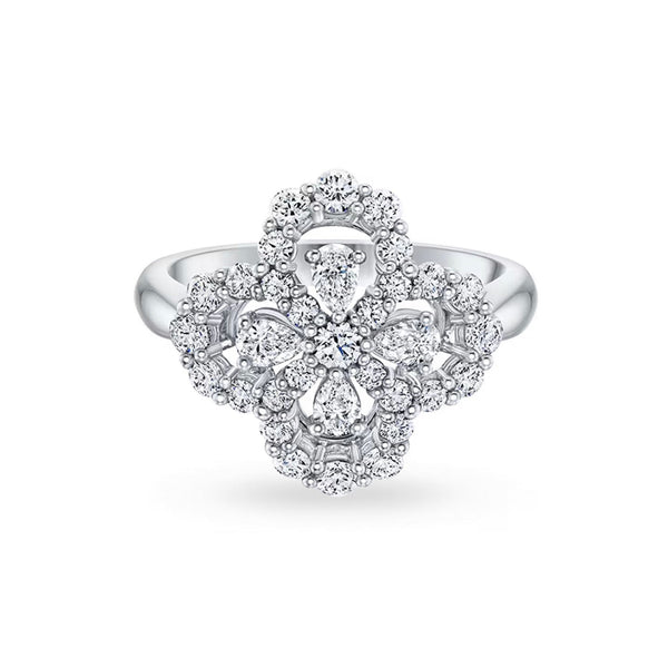 <ORIELL>LOOP RING FULL MOTIF DIAMOND 16MM SILVE