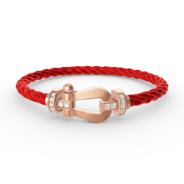 <ORIELL>FORCE LARGE HORSESHOE HALF DIAMOND BRACELET ROSE GOLD