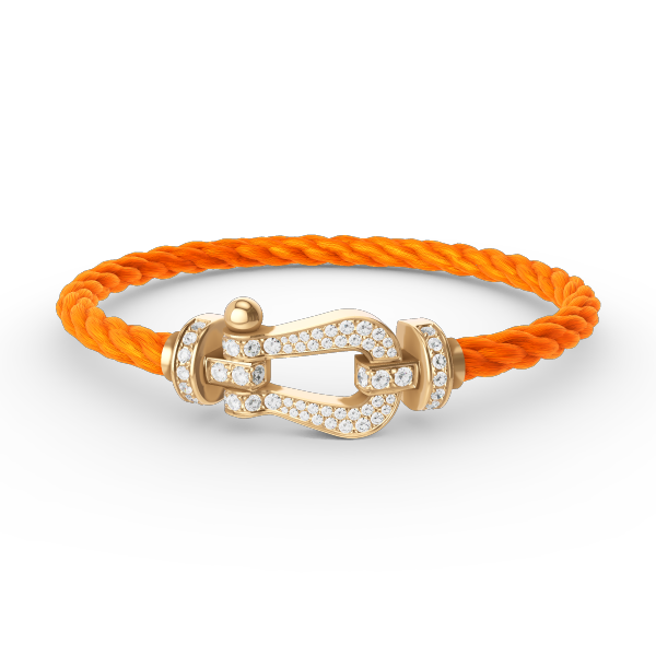 <ORIELL>FORCE LARGE HORSESHOE FULL DIAMOND BRACELET GOLD