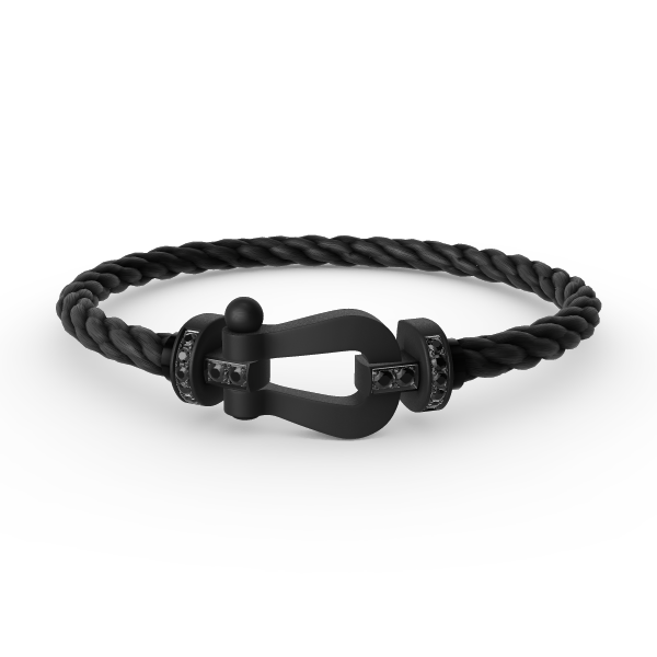<ORIELL>FORCE LARGE SERIES HORSESHOE BLACK SAMURAI BRACELET