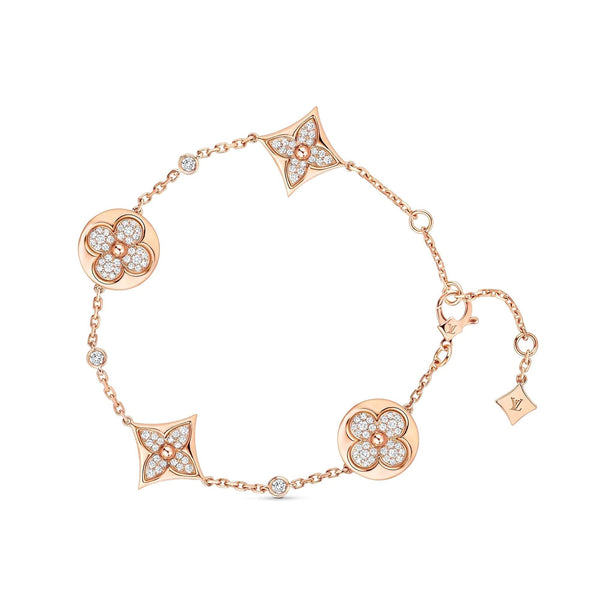<ORIELL>STAR AND SUN 4 MOTIFS GOLD DIAMONDS BRACELET