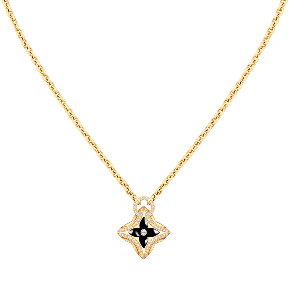 <ORIELL>STAR PEDANT PINK GOLD DIAMOND NECKLACE