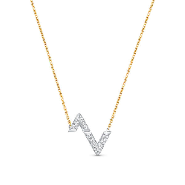 <ORIELL>VOLT SILVER DIAMOND PEDANT NECKLACE