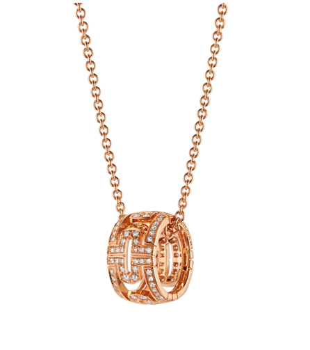 <ORIELL>PARENTESI NECKLACE PINK GOLD DIAMOND