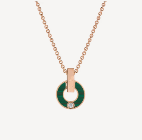 <ORIELL>GARI NECKLACE PINK GOLD MALACHITE