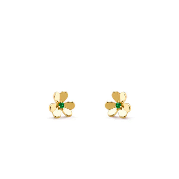 <ORIELL>FRIVOLE  FLOWER MALACHITE EARRINGS
