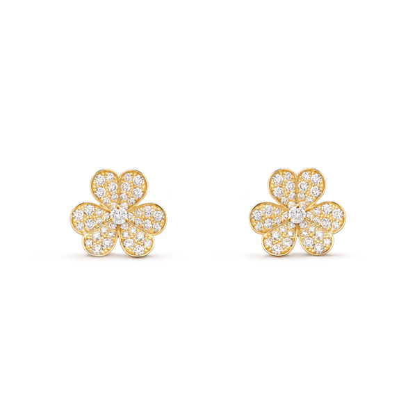 <ORIELL>FRIVOLE GOLD FLOWER DIAMOND EARRINGS