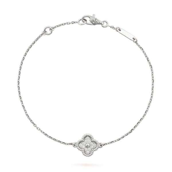 <ORIELL>CLOVER  SINGLE FLOWER BRACELET SILVER