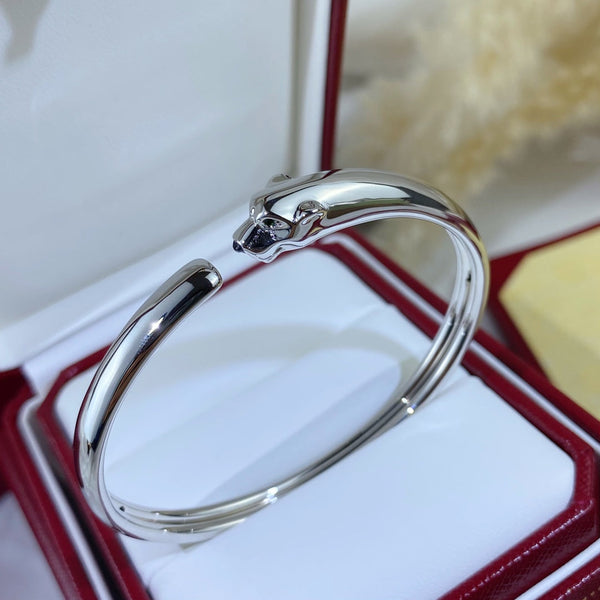 <ORIELL>PANTHERE SILVER OPEN BRACELET